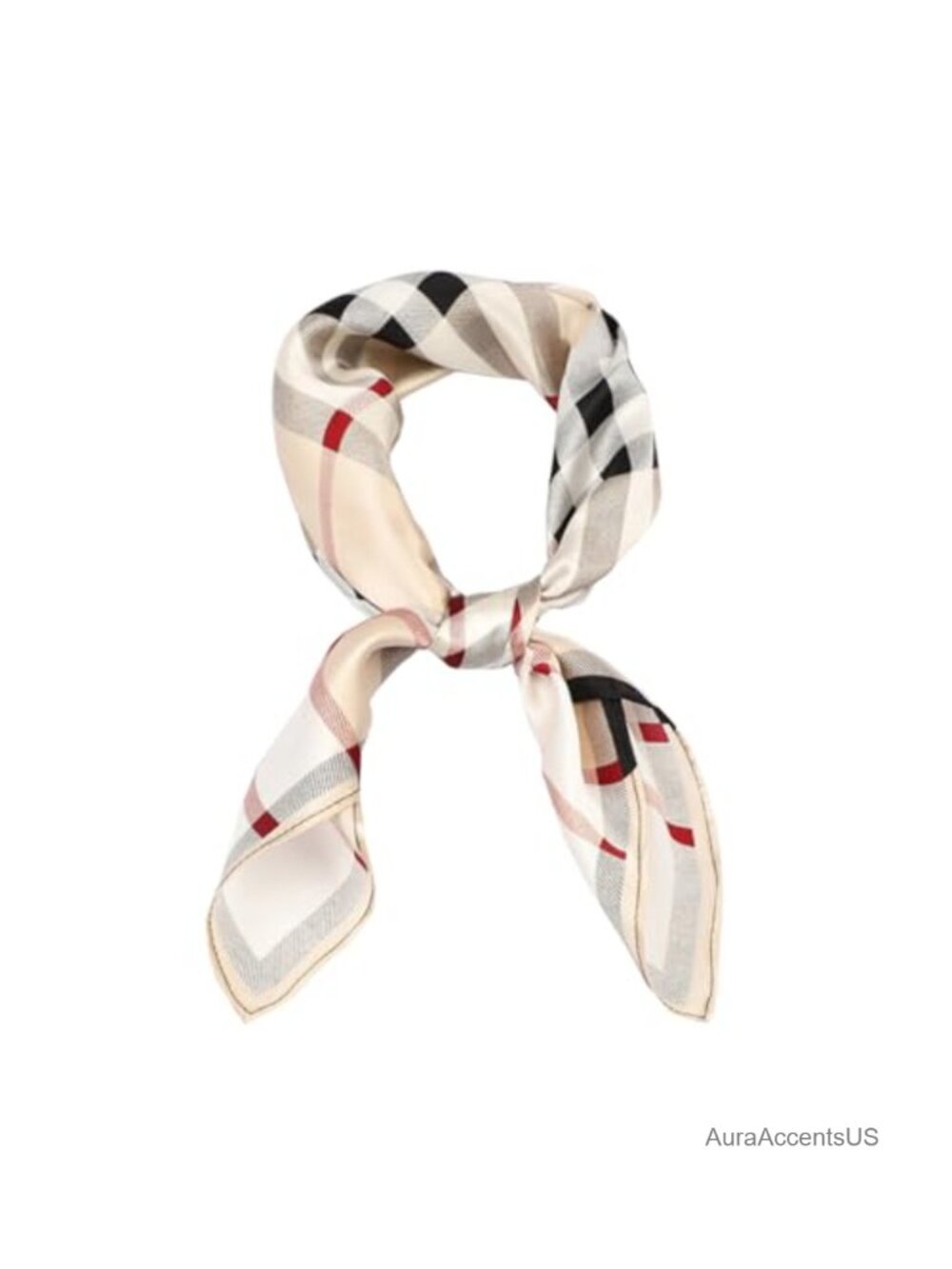 100% Mulberry Silk Square Fashion Scarf, 21x21 Hair/Neck Scarf